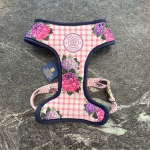 Pink Floral Dog Harness with Hydrangeas
